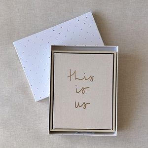 OpalHouse Framed Foil Embellished Linen “This is Us” Wall Decor